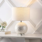 Zuri 23.5" Capiz Seashell Sphere LED Table Lamp