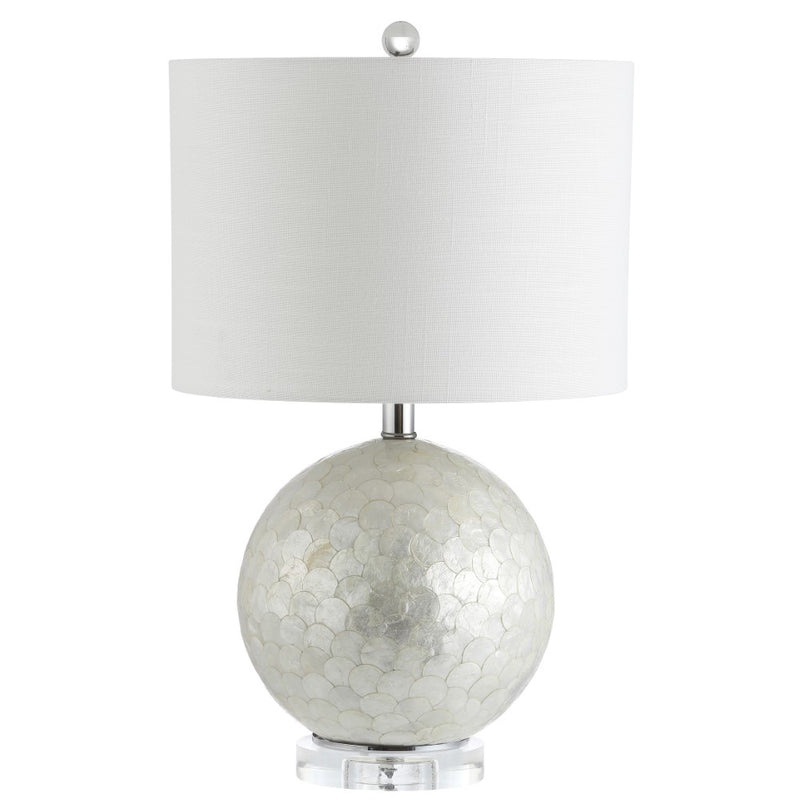Zuri 23.5" Capiz Seashell Sphere LED Table Lamp - JONATHAN Y