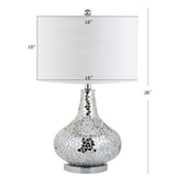 Emilia 26" Mirrored Mosaic LED Table Lamp - JONATHAN Y