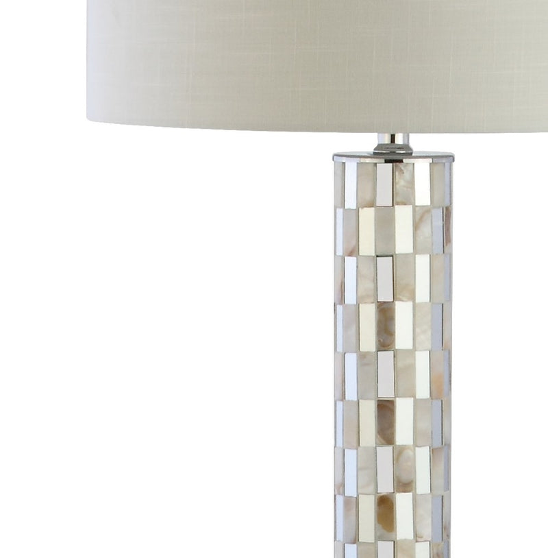 Liam 63.5" Seashell Mosaic LED Floor Lamp - JONATHAN Y