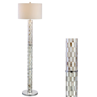 Liam 63.5" Seashell Mosaic LED Floor Lamp - JONATHAN Y