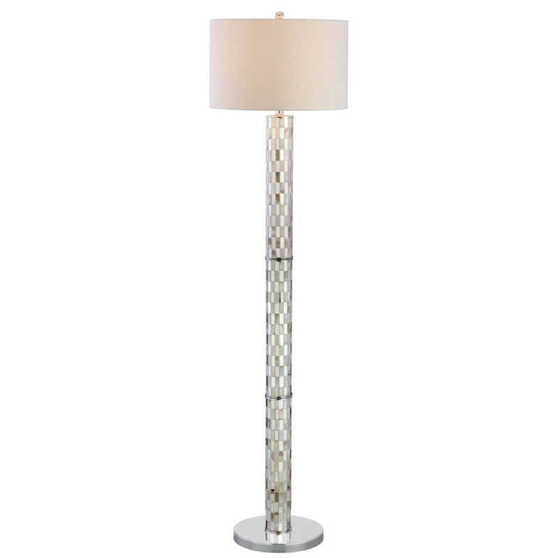 Liam 63.5" Seashell Mosaic LED Floor Lamp - JONATHAN Y
