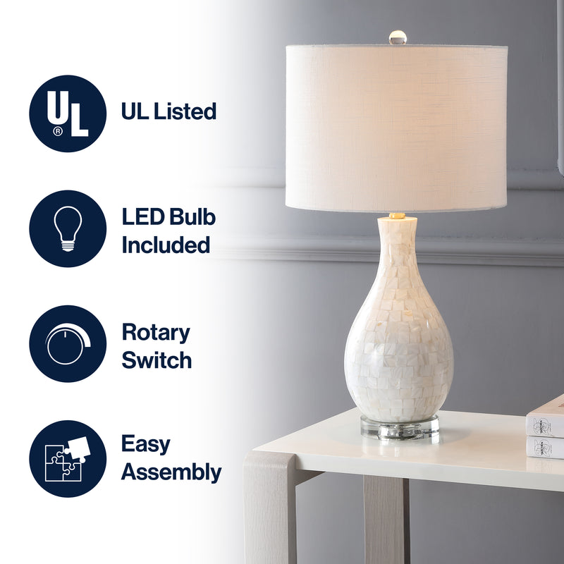 Josephine 26.5" Seashell LED Table Lamp