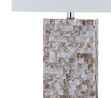 Cannon 29" Seashell and Crystal LED Table Lamp - JONATHAN Y