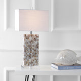 Cannon 29" Seashell and Crystal LED Table Lamp - JONATHAN Y