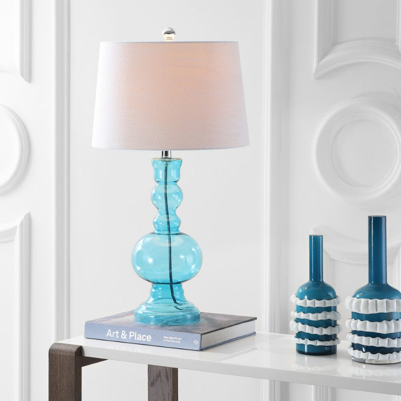 Genie 28.5" Glass LED Table Lamp - JONATHAN Y