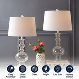 Genie 28.5" Glass LED Table Lamp Set 2 Clear (Set of 2) – ICONS