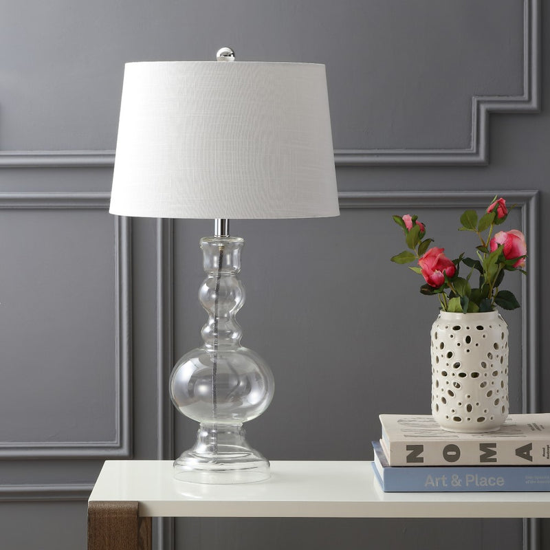 Genie 28.5" Glass LED Table Lamp - JONATHAN Y