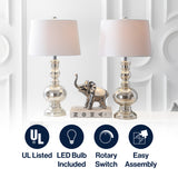 Genie 28.5" Glass LED Table Lamp Set 2