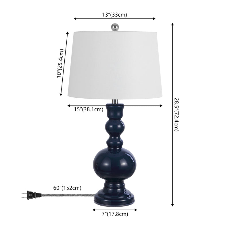 Genie 28.5" Glass LED Table Lamp Set 2