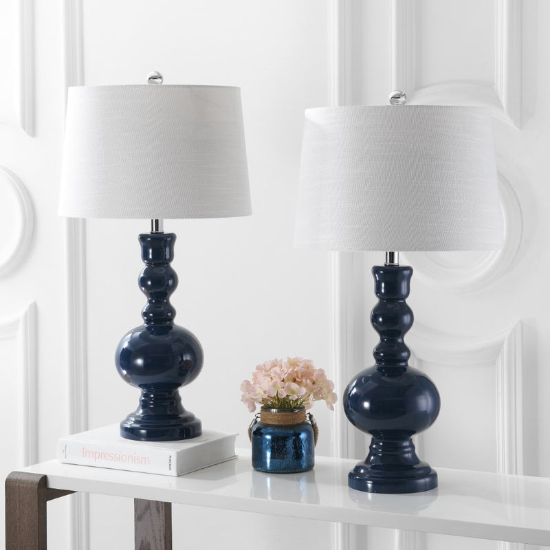 Genie 28.5" Glass LED Table Lamp Set 2
