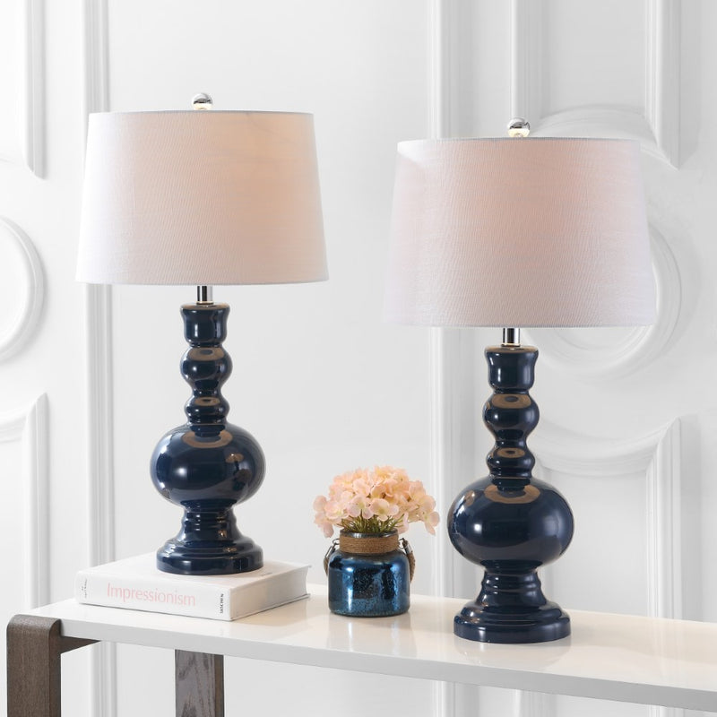 Genie 28.5" Glass LED Table Lamp Set 2