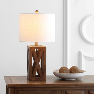 Stewart 21.5" Wood LED Table Lamp - JONATHAN Y