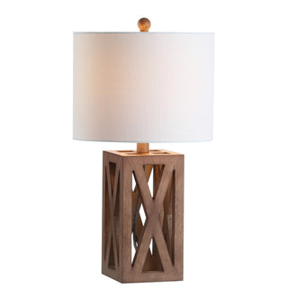 Stewart 21.5" Wood LED Table Lamp - JONATHAN Y