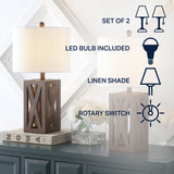 Stewart 21.5" Wood LED Table Lamp - JONATHAN Y