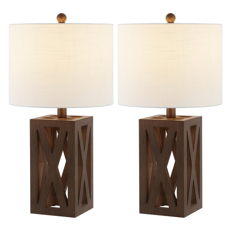 Stewart 21.5" Wood LED Table Lamp - JONATHAN Y