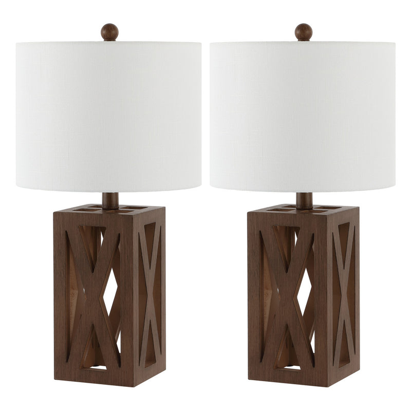 Stewart 21.5" Wood LED Table Lamp - JONATHAN Y