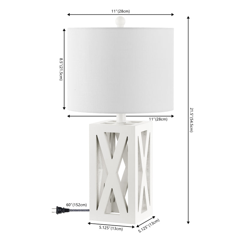 Stewart 21.5" Wood LED Table Lamp - JONATHAN Y