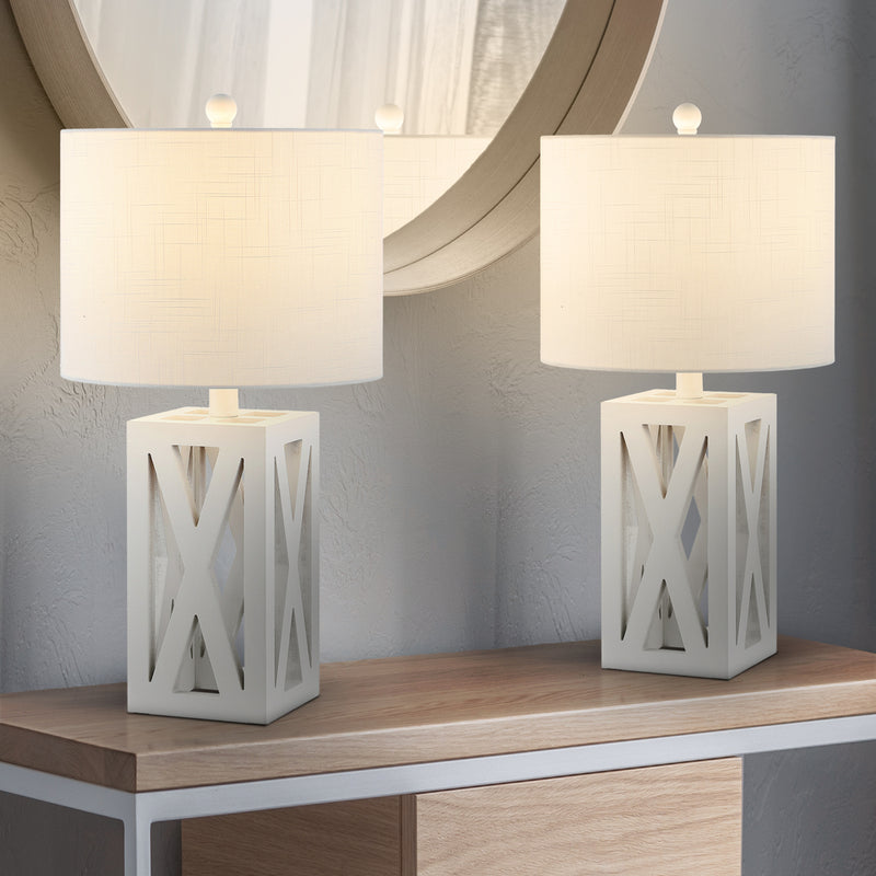 Stewart 21.5" Wood LED Table Lamp - JONATHAN Y