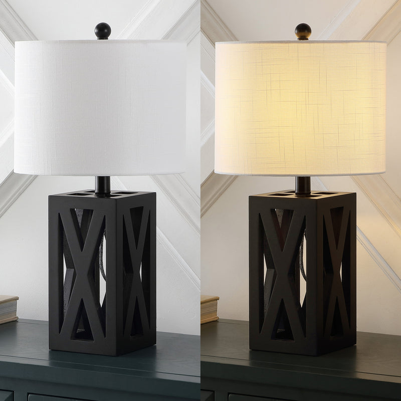 Stewart 21.5" Wood LED Table Lamp