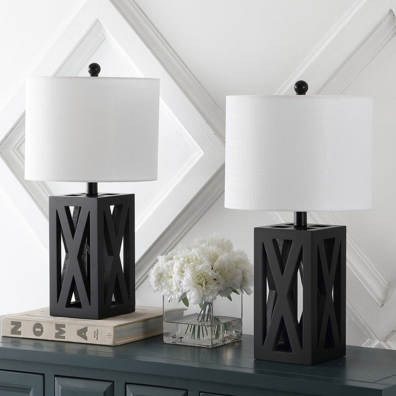 Stewart 21.5" Wood LED Table Lamp - JONATHAN Y