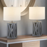 Stewart 21.5" Wood LED Table Lamp