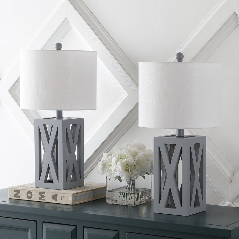 Stewart 21.5" Wood LED Table Lamp