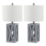 Stewart 21.5" Wood LED Table Lamp