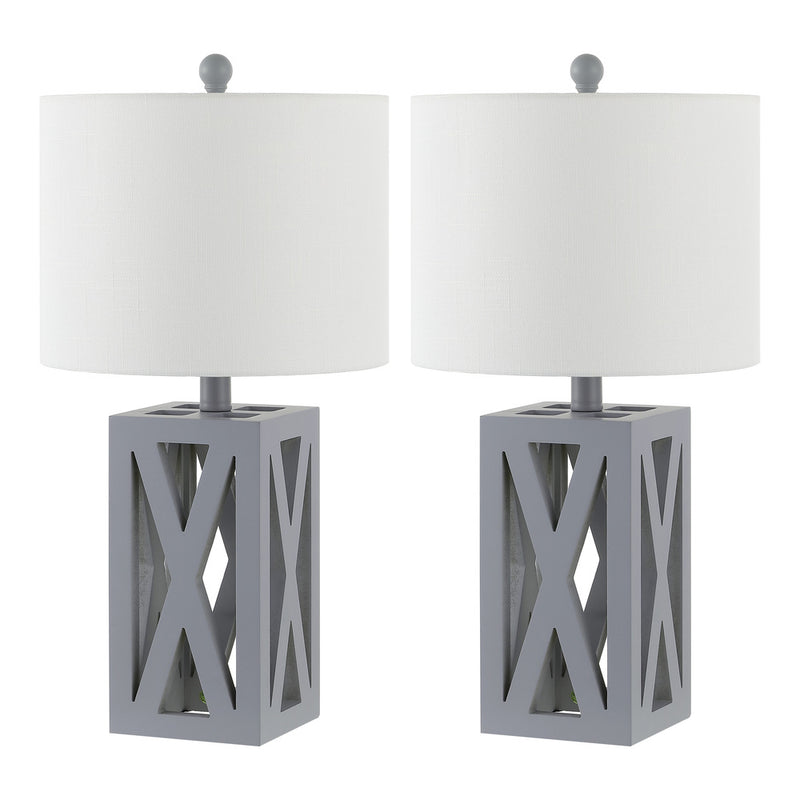 Stewart 21.5" Wood LED Table Lamp