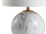 Luna 21.5" Faux Marble Resin LED Table Lamp - JONATHAN Y