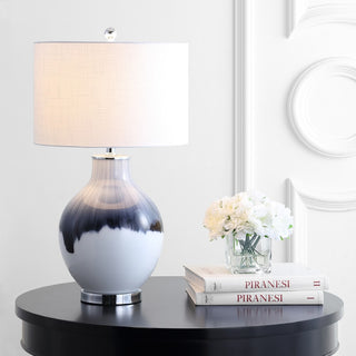 Mia 27" Glass/Metal LED Table Lamp - JONATHAN Y
