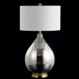 Sasha 30.75" Glass/Metal LED Table Lamp - JONATHAN Y
