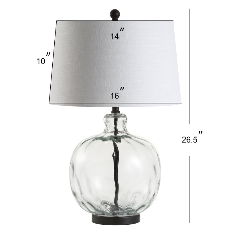 Rae 26.5" Glass/Metal LED Table Lamp - JONATHAN Y