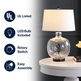 Rae 26.5" Glass/Metal LED Table Lamp