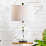 Rae 26.5" Glass/Metal LED Table Lamp - JONATHAN Y