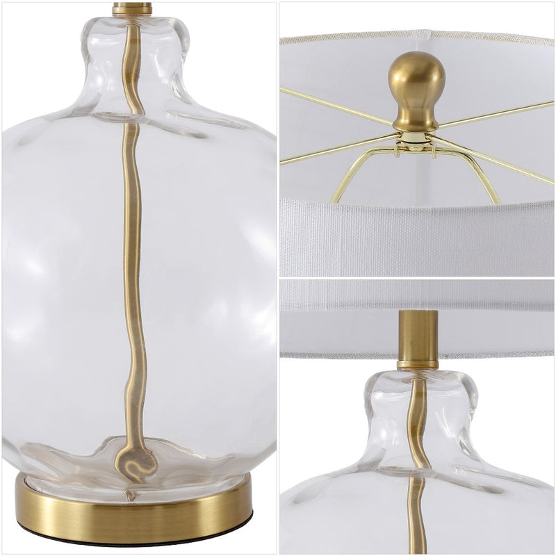 Rae 26.5" Glass/Metal LED Table Lamp