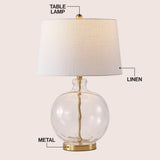 Rae 26.5" Glass/Metal LED Table Lamp