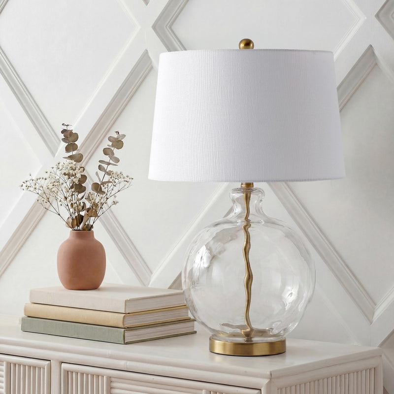 Rae 26.5" Glass/Metal LED Table Lamp