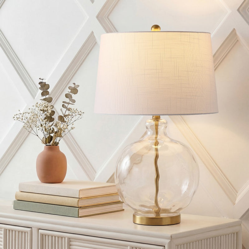 Rae 26.5" Glass/Metal LED Table Lamp