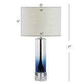 Edward 27" Glass/Crystal LED Table Lamp - JONATHAN Y