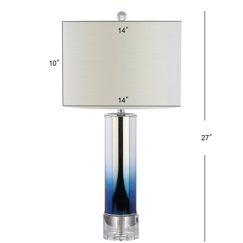 Edward 27" Glass/Crystal LED Table Lamp - JONATHAN Y