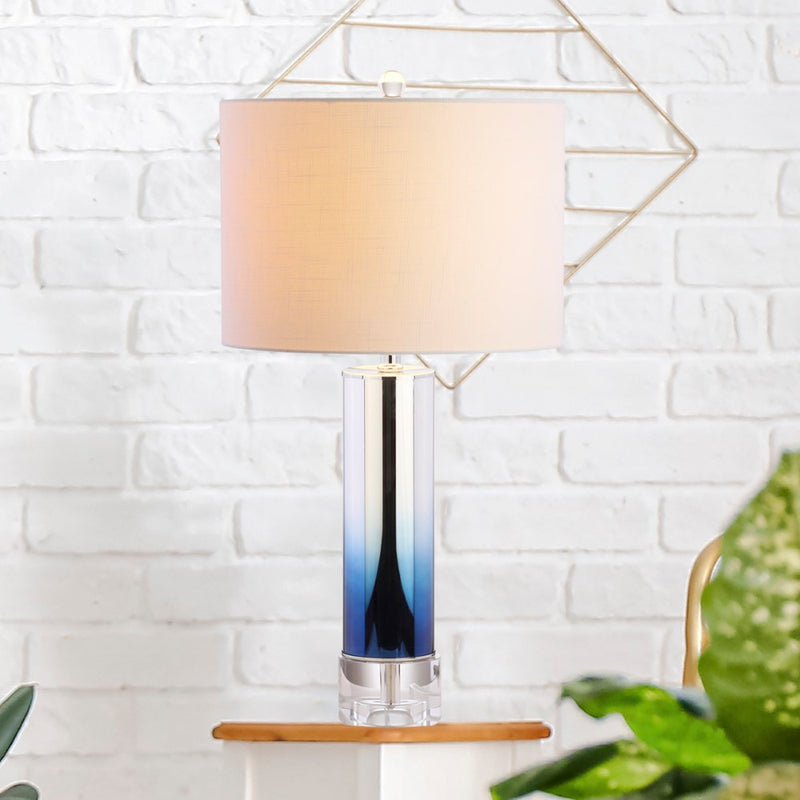 Edward 27" Glass/Crystal LED Table Lamp - JONATHAN Y