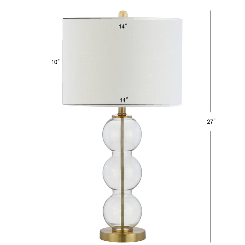 Bella 27" Glass Triple Sphere LED Table Lamp - JONATHAN Y