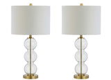 Bella 27" Glass Triple Sphere LED Table Lamp - JONATHAN Y