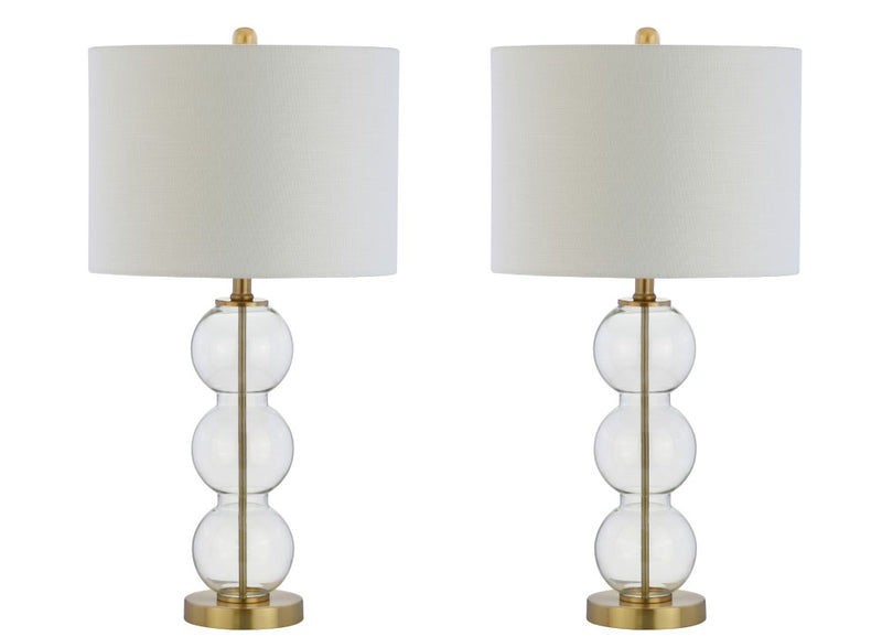Bella 27" Glass Triple Sphere LED Table Lamp - JONATHAN Y