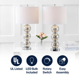 Bella 27" Glass Triple Sphere LED Table Lamp Set 2