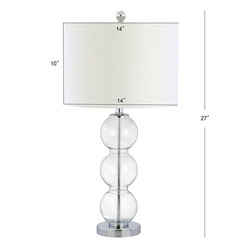 Bella 27" Glass Triple Sphere LED Table Lamp Set 2
