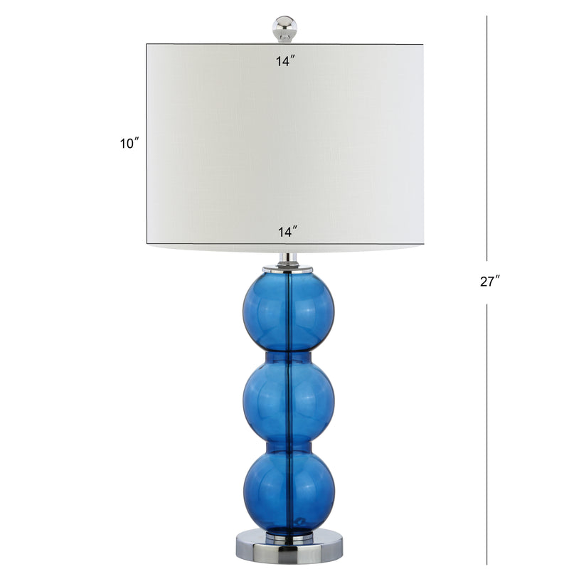 Bella 27" Glass Triple Sphere LED Table Lamp Set 2