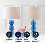Bella 27" Glass Triple Sphere LED Table Lamp Set 2 Cobalt Blue/Chrome (Set of 2) – ICONS