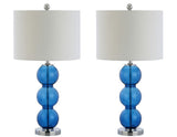 Bella 27" Glass Triple Sphere LED Table Lamp Set 2